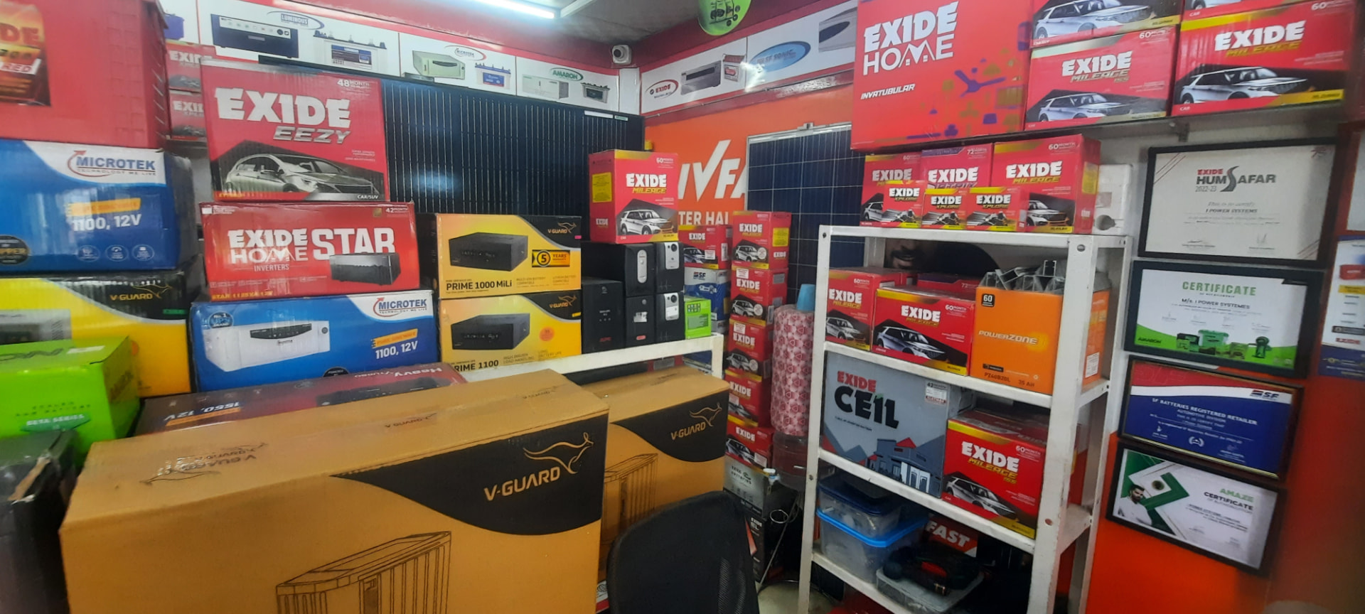 Inverters and UPS in the showroom