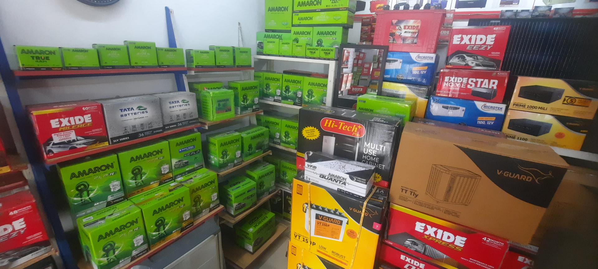 Batteries on display
