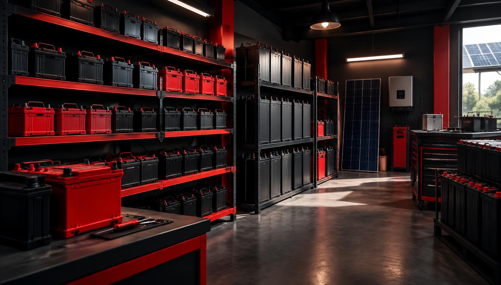 Battery and solar equipment workshop